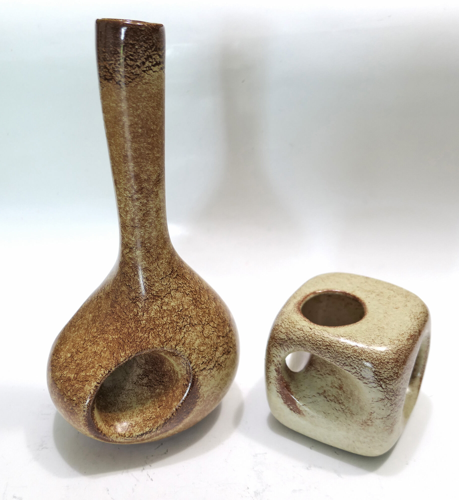Lot de 2 vases vintage 1960's Bertoncello design Roberto Rigon