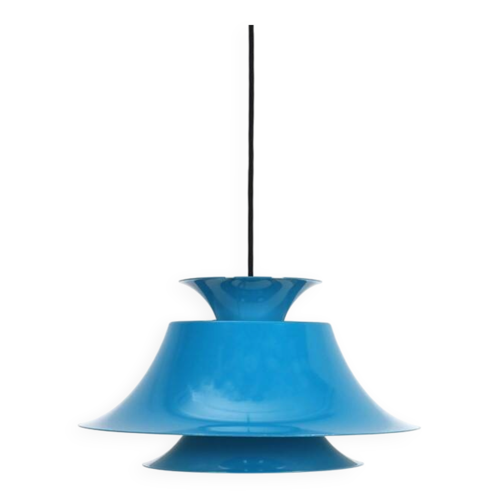 Blue Fog & Mørup / Erik Balslev pendant lamp / Mid-century Danish modern design / 1970s