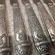 12 silver-plated metal dessert knives yrras louis xvi style