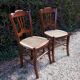 Pair of roped chairs