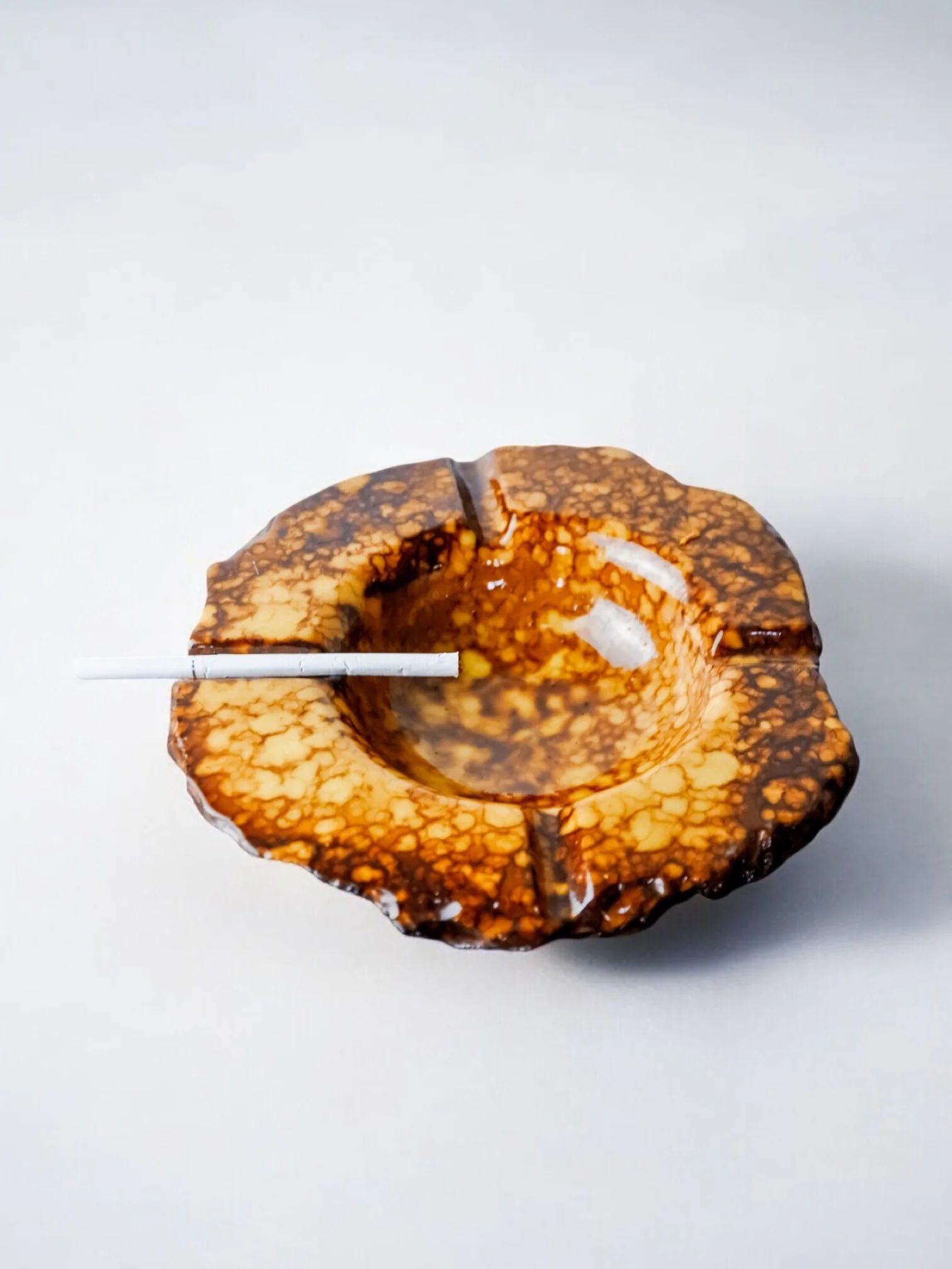 Faux alabaster ashtray by Romano Bianchi, Italy, 1970s