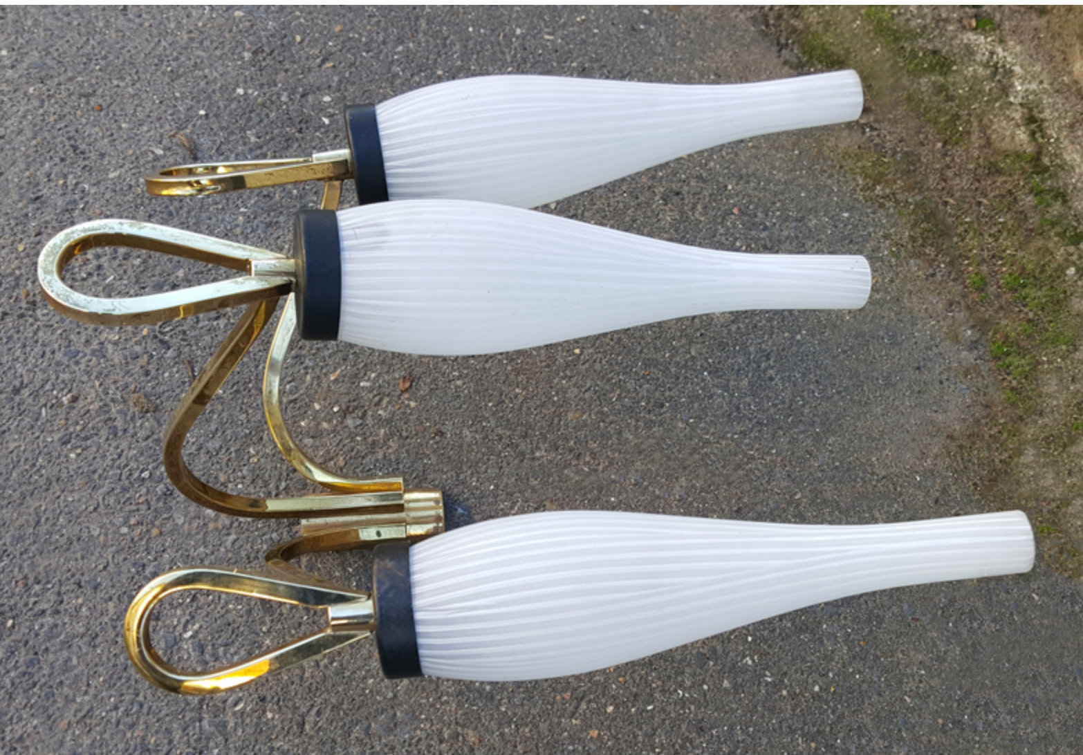 Wall light triple lights, Lunel, Royal Production, vintage, 50s