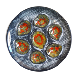 French vintage Pornic oyster plates