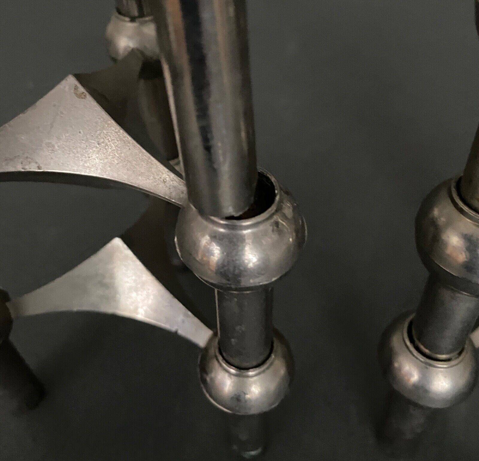 6 stackable metal candle holders by Nagel Konzept Fritz 1970