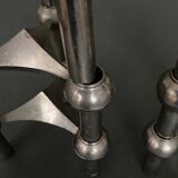6 stackable metal candle holders by Nagel Konzept Fritz 1970