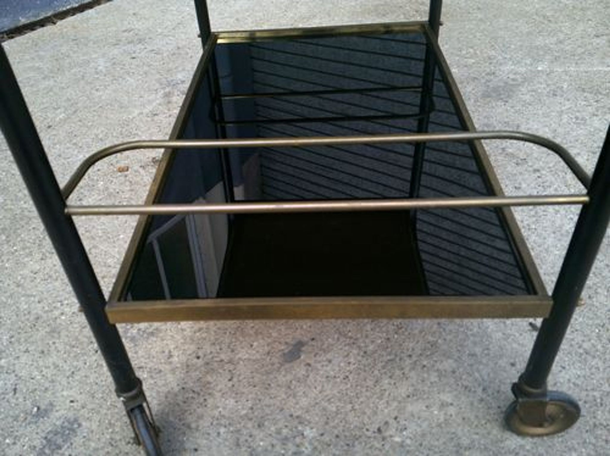 Vintage wheeled bar
