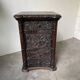 Commode XIXème pin noirci sculpté