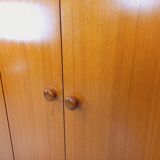 Vintage modernist teak and walnut wardrobe from the 60s and 70s