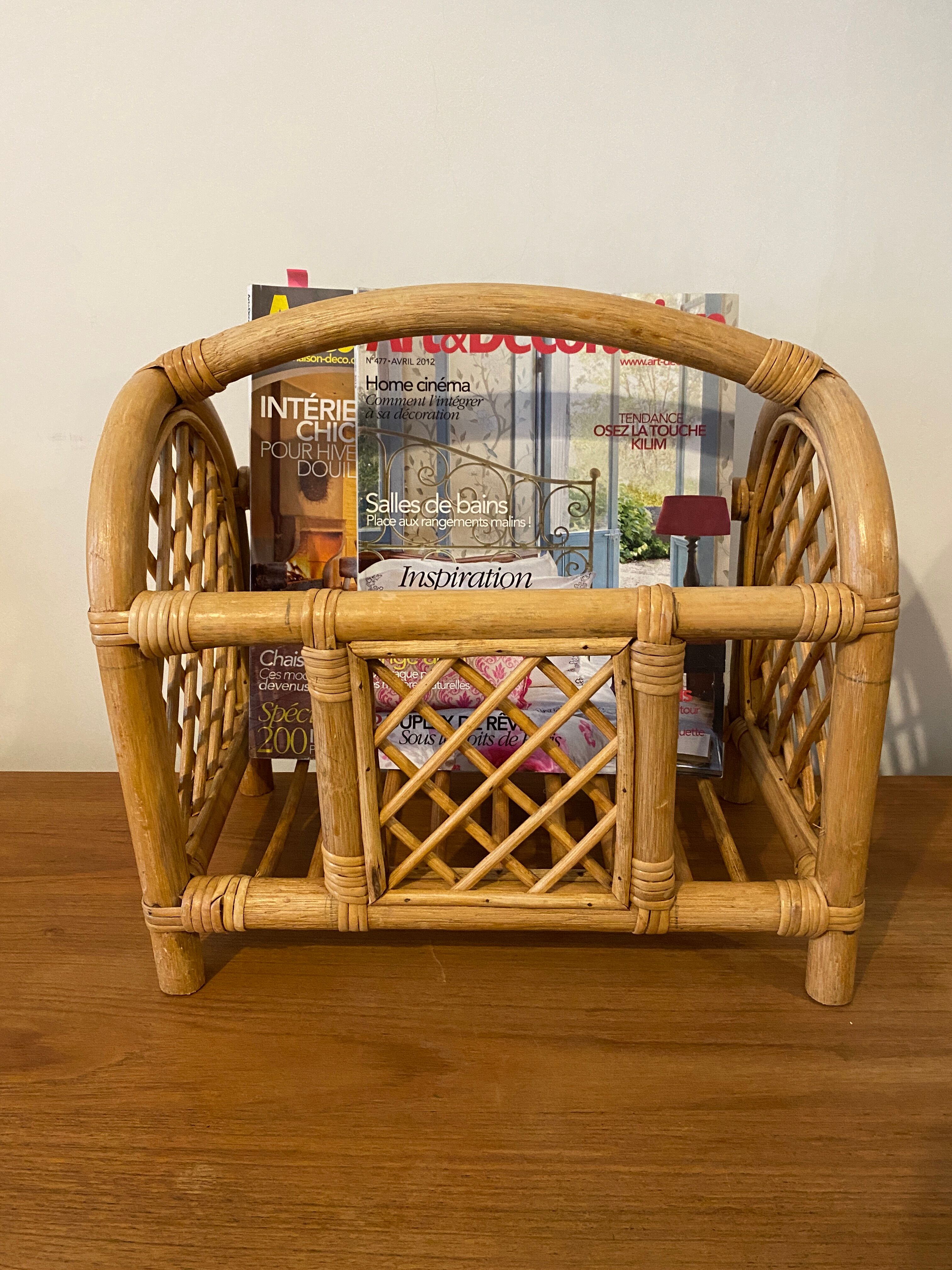 Rattan magazine door