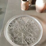 Glass dish by Arnaldo Pomodoro Ars D Milano