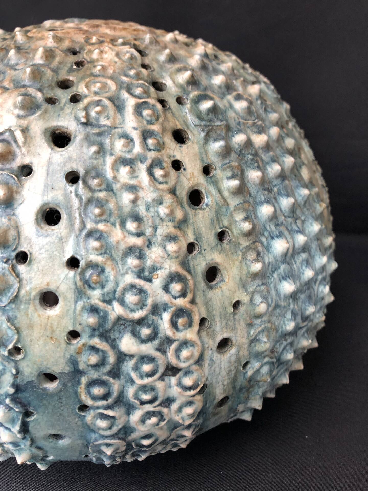 Vintage ceramic forming urchin - signed