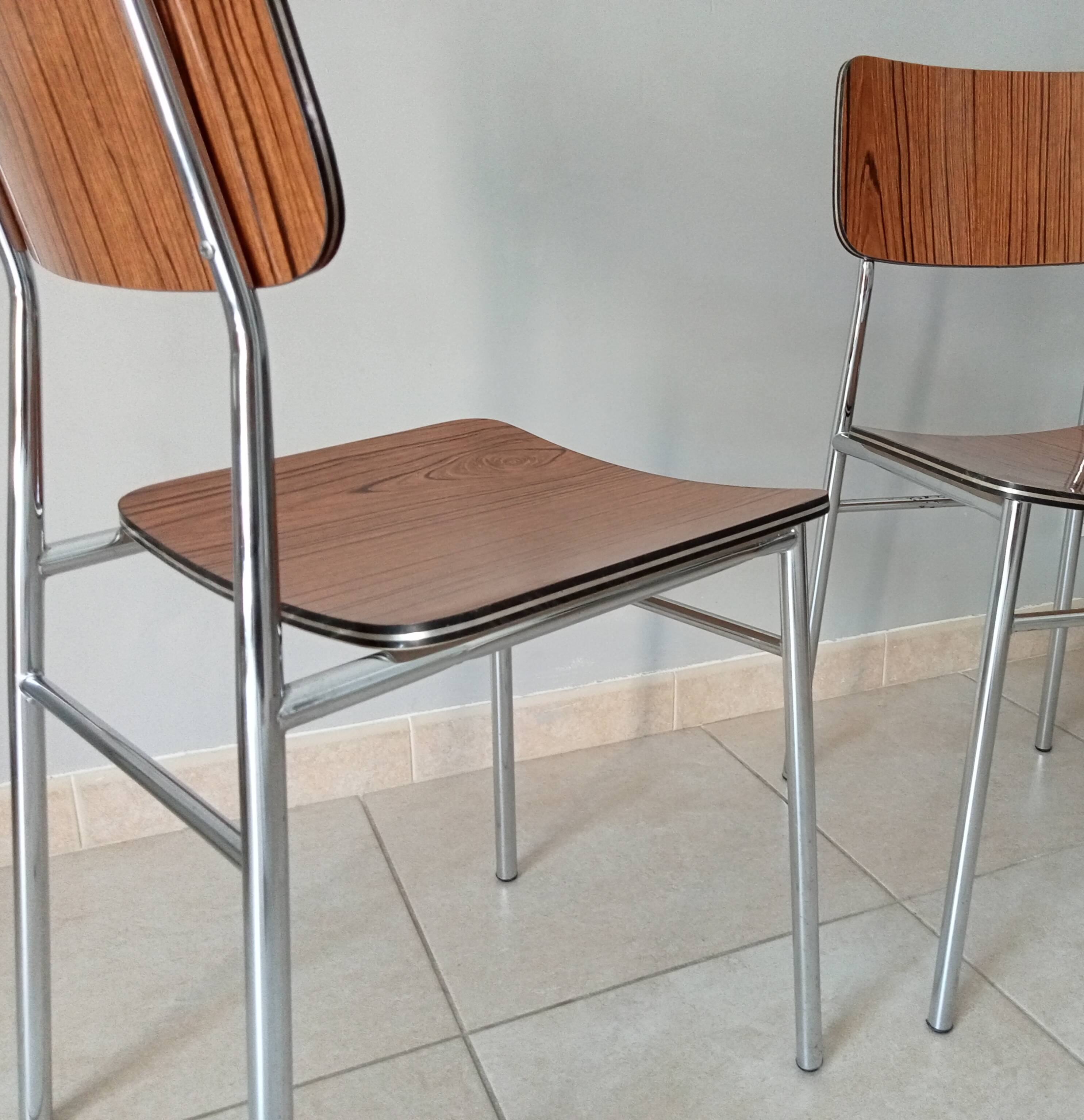 Pair of chairs in formica 60s