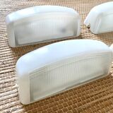 Holophane wall lamps and opaline glass 60s