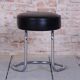 Bauhaus Stool in Chrome-Plated Steel and Leather, 1950s