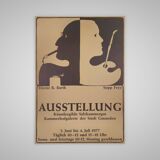 Original Vintage 1970s Austrian Art Exhibition Poster For Dieter Barth & Sepp Frey