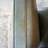 Set of eight chairs covered in vinyl, iron legs by Mobiltecnica Torino 1950s