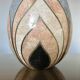 Art Deco style lamp in marble veneer and brass from the 70s