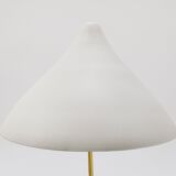 White brass desk or table lamp in the Louis Kalff style from the 1950s.