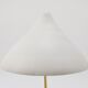 White brass desk or table lamp in the Louis Kalff style from the 1950s.