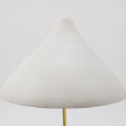 White brass desk or table lamp in the Louis Kalff style from the 1950s.