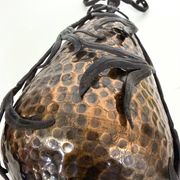 Copper Vase with Wrought Iron Snake and Leaves attr. to Alessandro Mazzucot