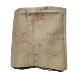Sheet 2 places linen new embroidered BD pink dark beige canvas