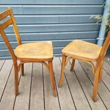 Pair of Baumann bistro chairs no. 56
