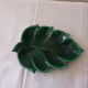 Set of 3 dishes in the shape of a ceramic leaf 1960