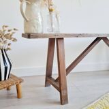 Antique wooden farm bench