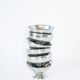 Set of 6 small stainless steel bowls, Basses, Design, 1970, 9 X 5.5 cm