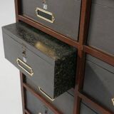 Industrial Filing Cabinet in Wood, Belgium 1920s