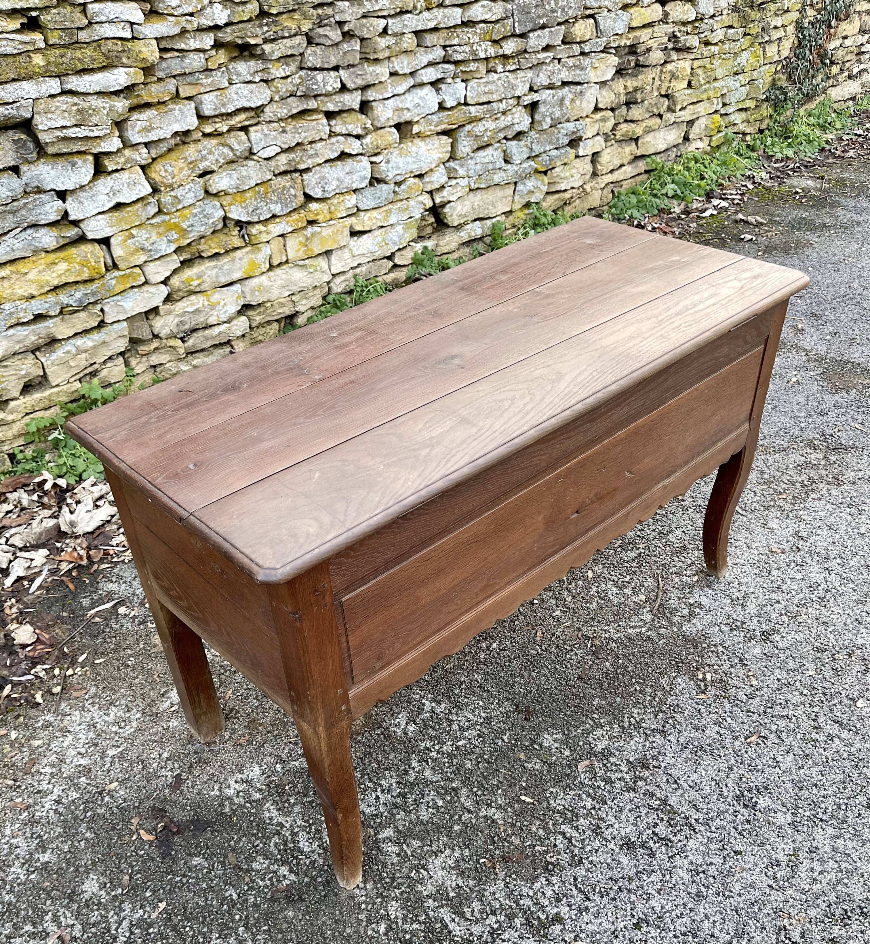 Chest , old 18th century oak