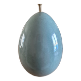 Celadon green cracked earthenware egg lamp foot