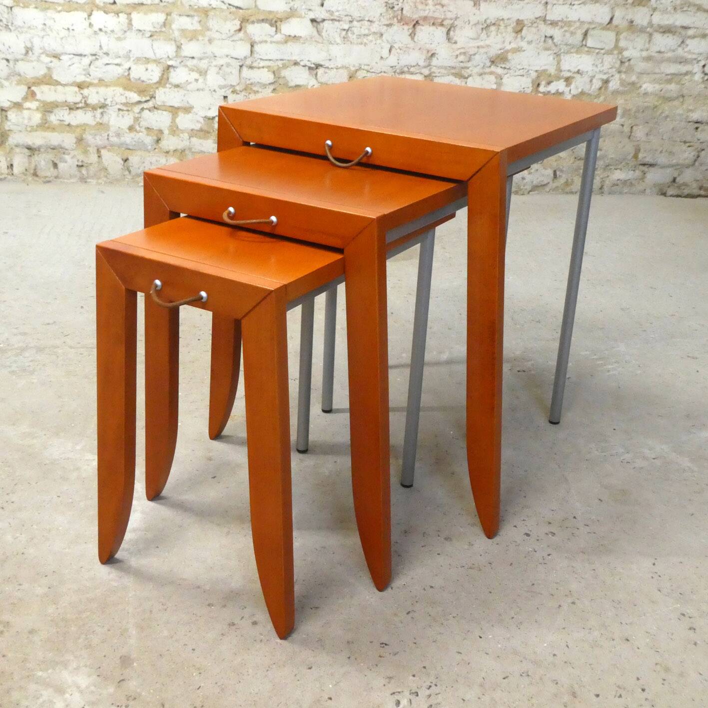 series of 3 nesting tables by Emmanuel Dietrich for Artelano, 1980