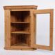 Hanging corner cabinet with glass door - pine - year 1890s