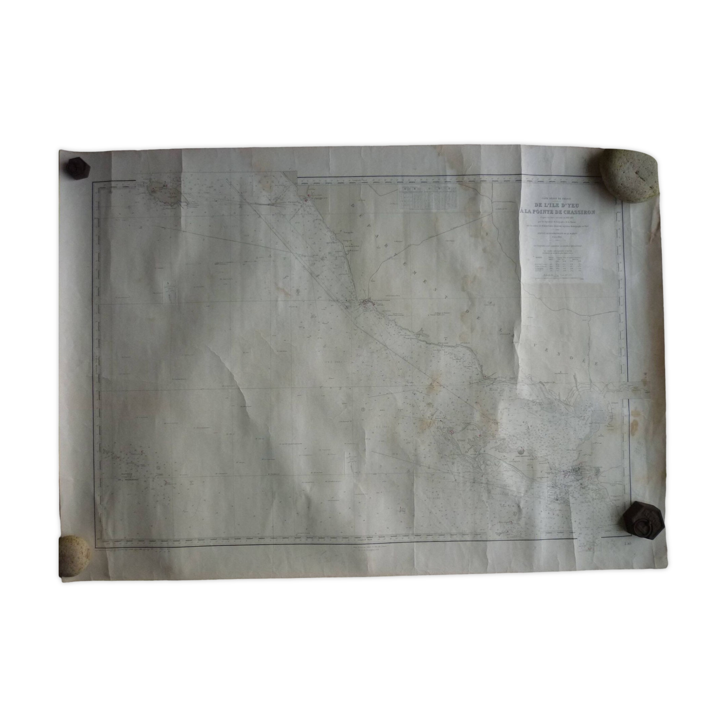 Navy chart no. 150 “from ile d’yeu to pointe de chassiron”