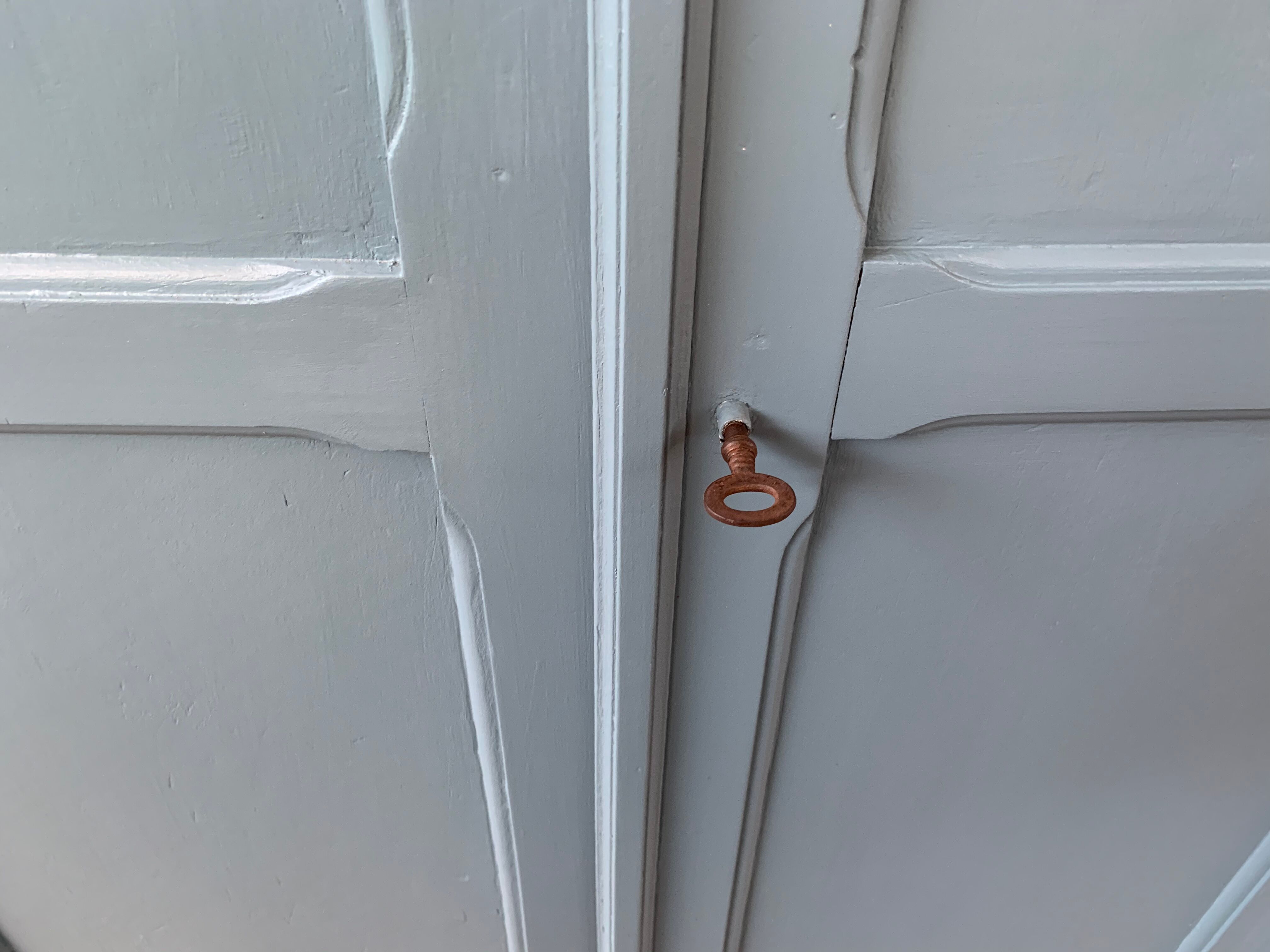 Blue grey parisian wardrobe