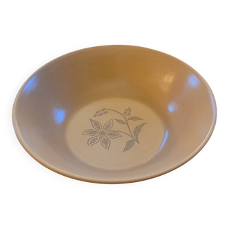 Stoneware salad bowl with floral decoration. 1970s