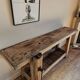 Old solid wood workbench