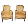 Pair of Louis XVI Bergères in walnut, late 18th century.