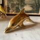 Vintage brass dolphin