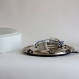 Wall or ceiling light in matt white opaline, 60s/70s