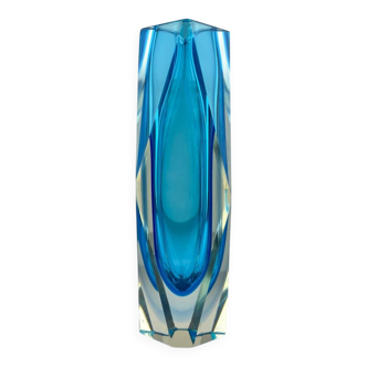 Blue Sommerso vase in Murano glass, 1970s