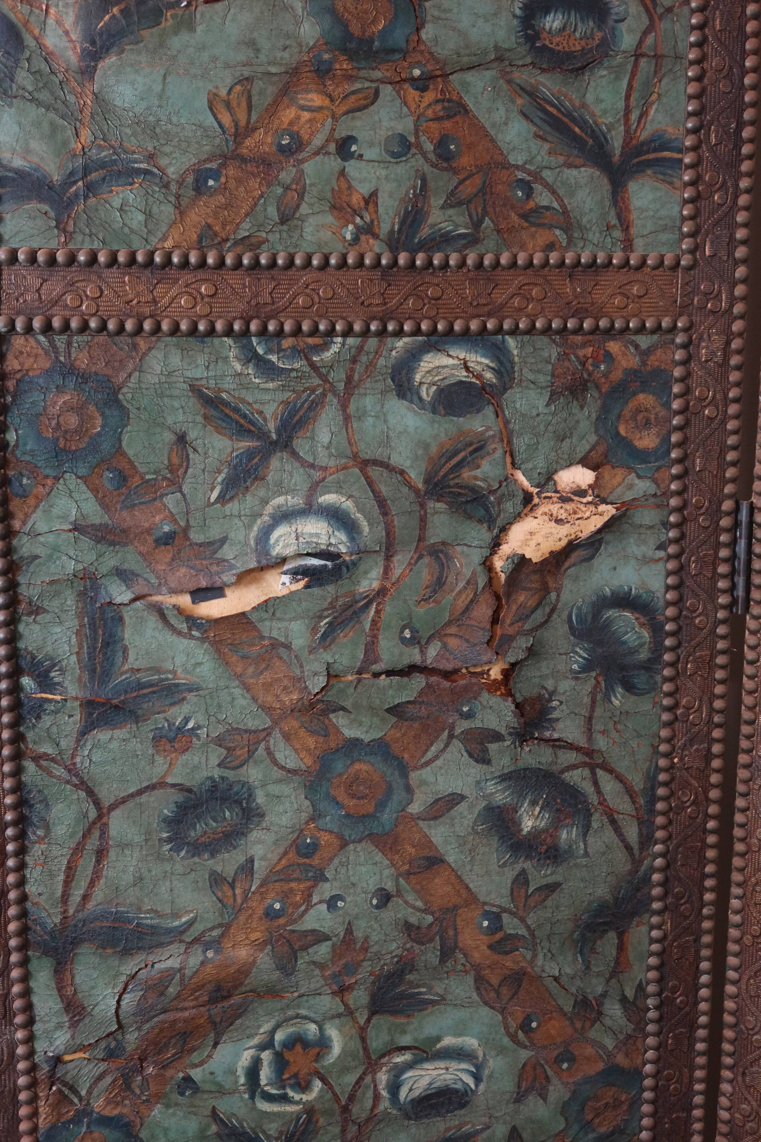 17th century Cordoba leather screen