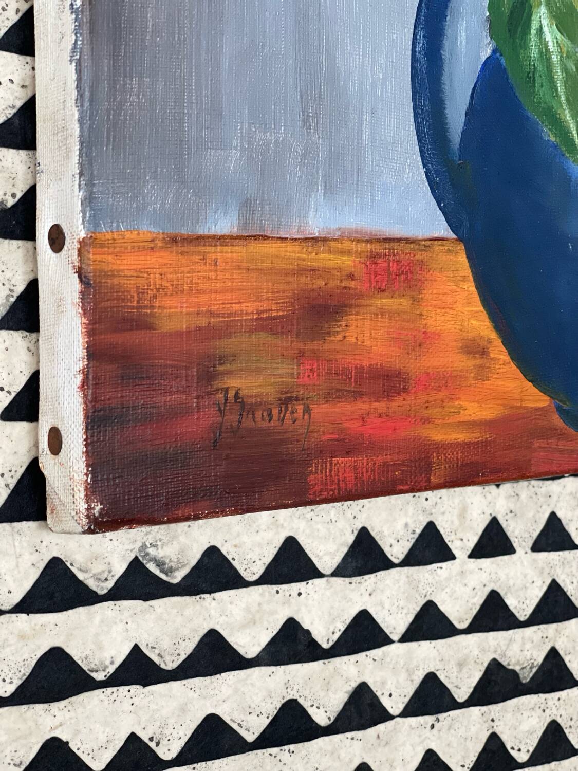 Huile sur toile nature morte