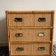 Chest of drawers in bamboo and braided wicker