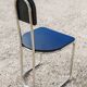 Set of 4 Bauhaus tubular steel chairs with wooden seats.
