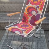 70's vintage fabric folding armchair