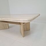 Rectangle Travertine Coffee or Side Table, Italy 1980's