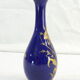 Blue porcelain oven vase of limoges